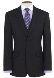 Tailored Fit Aldwych Black Washable Suit - Vest Optional