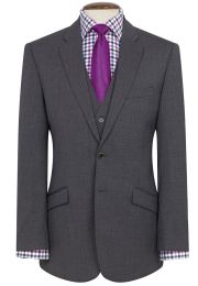 Tailored Fit Aldwych Mid Grey Washable Suit - Vest Optional
