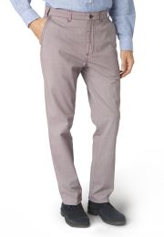 Tailored Fit Lyme Navy Pinstripe Cotton Stretch Pants