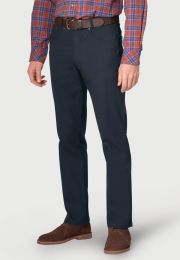 Tailored Fit Brunswick Navy Cotton Stretch Chino Jeans