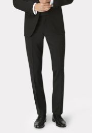 Tailored Fit Sapphire Black Wool Blend Dinner Suit Pants