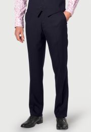 Tailored Fit Wells Navy Wool Blend Suit Pants