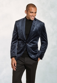 Tailored Fit Severn Midnight Velvet Tuxedo Jacket