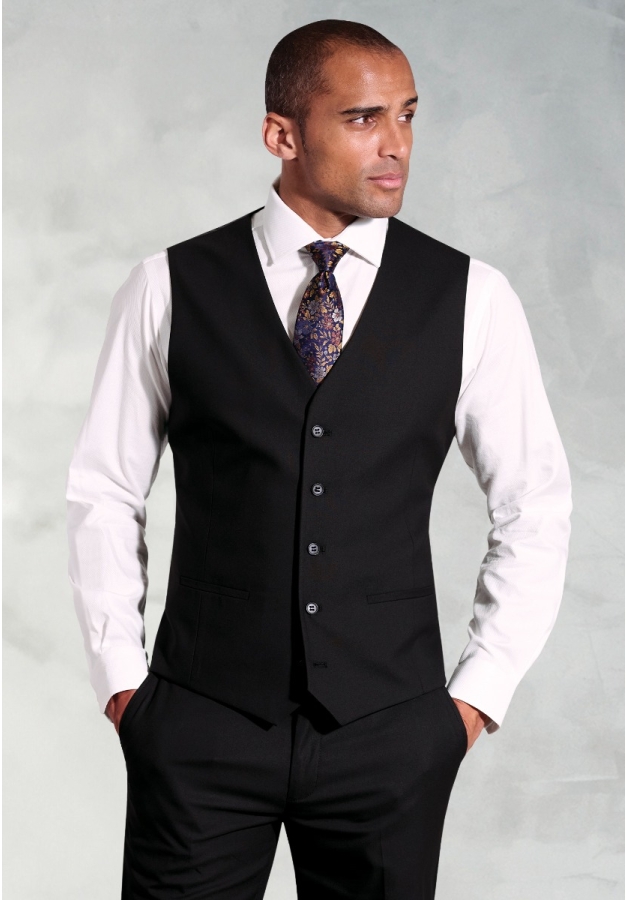 Tailored Fit Black Vest