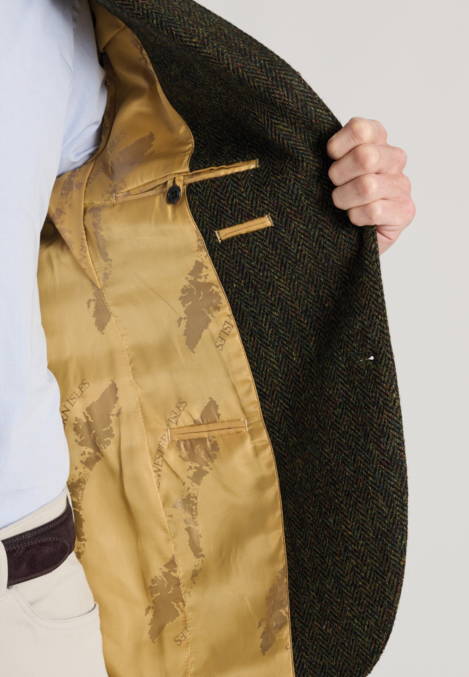 Tailored Fit Glencoe Green Herringbone Harris Tweed® Sport Coat