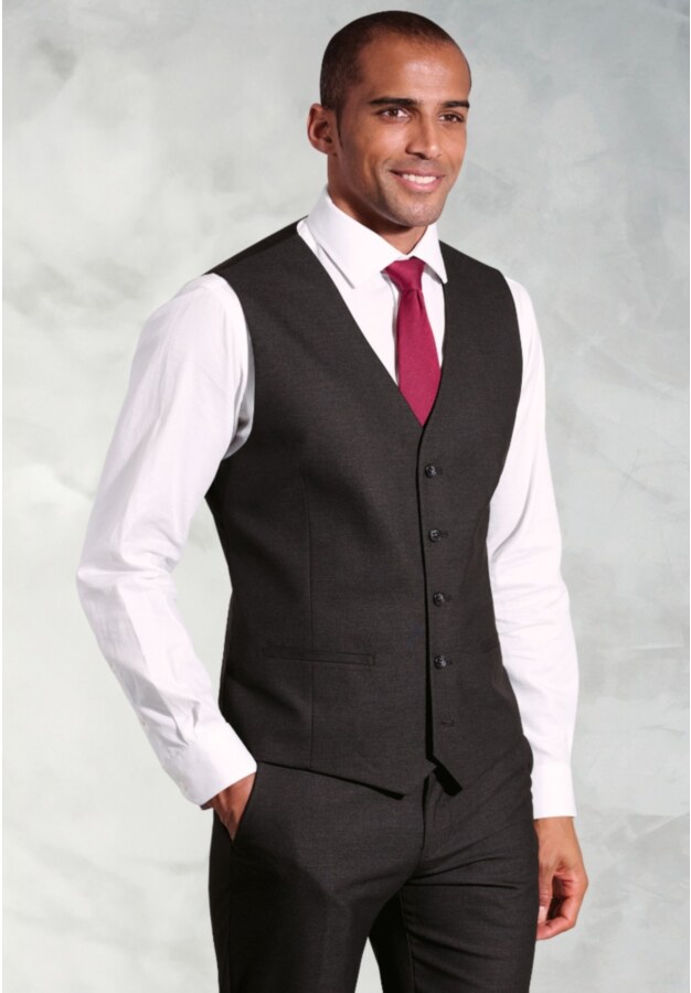 Tailored Fit Charcoal Vest